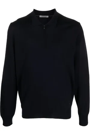 corneliani Polo en laine vierge à col zippé