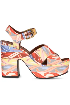 Etro Sandales en cuir à imprimé graphique 100 mm