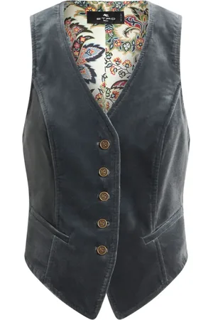 Etro Veston en velours à col v