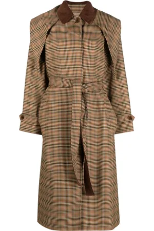 Kenzo Trench ceinturé à motif Prince de Galles