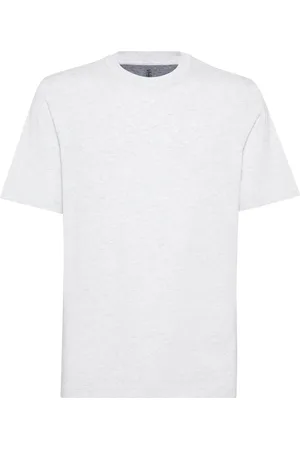 Brunello Cucinelli T-shirt en coton à design chiné