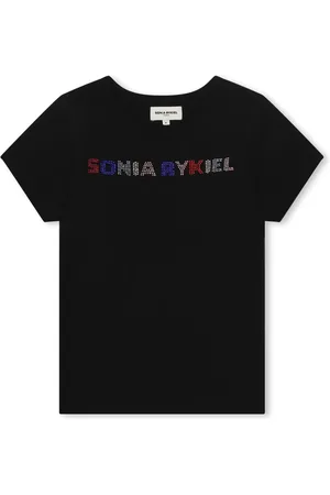Sonia Rykiel Enfant T-shirt en coton à logo strassé