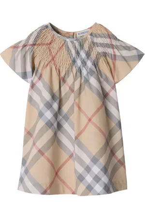 Burberry Robe en coton à carreaux