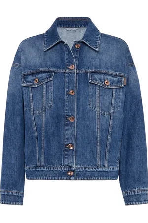 Brunello Cucinelli Veste en jean à boutonnière