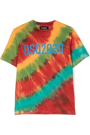 Dsquared2 T-shirt tie-dye à logo imprimé