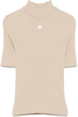 Courrèges T-shirt Reedition à design nervuré