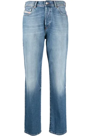 Diesel Jean taille-haute à patch logo