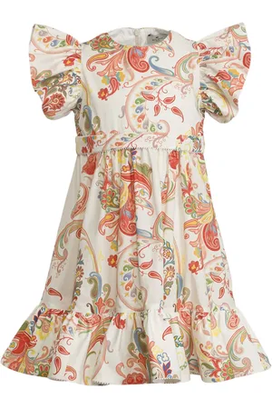 Etro Robe volantée à motif cachemire