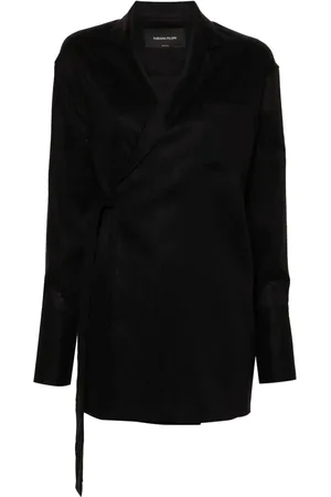 Fabiana Filippi Veste cache-cœur en lin