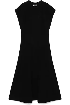 Jil Sander Robe nervurée à coupe mi-longue