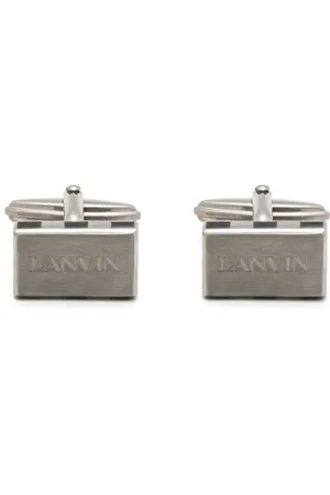 Lanvin Boutons de manchette polis à logo gravé