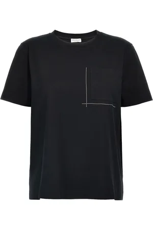 Brunello Cucinelli T-shirt à ornements métalliques