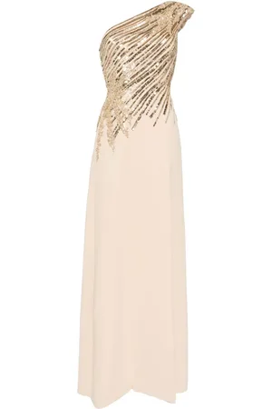 Saiid Kobeisy Robe asymétrique à sequins brodés