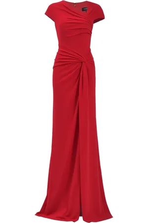 Tadashi Shoji Robe longue Russo à design asymétrique