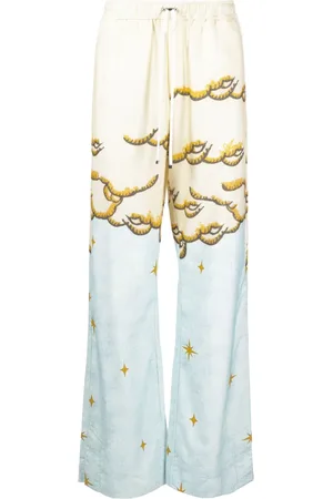 AMIRI Pantalon évasé à imprimé Sunscape