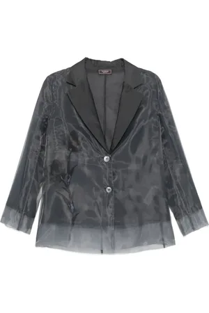 PESERICO SIGN Blazer en organza à simple boutonnage
