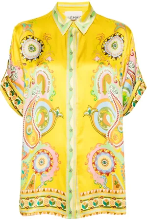 ALÉMAIS Chemise en soie à manches courtes