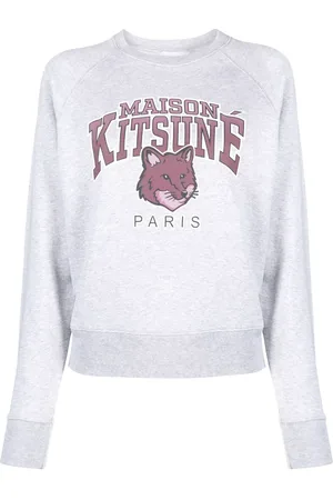 Maison Kitsuné Pull chiné en coton à motif Fox