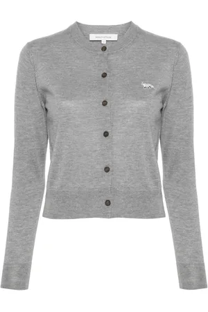 Maison Kitsuné Cardigan en laine à logo brodé