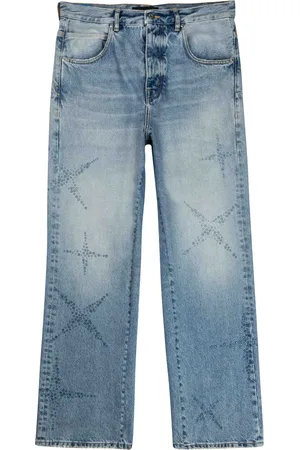 Purple Brand Jean droit à ornements strassés