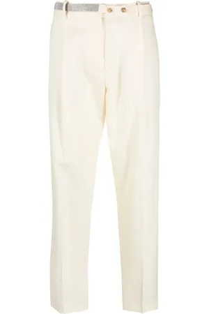 Fabiana Filippi Pantalon taille-haute à ornements strassés