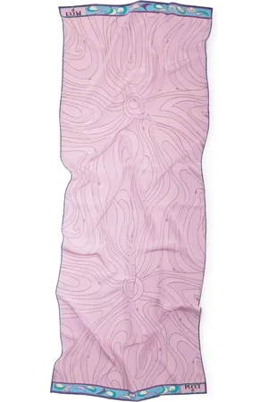 Puccini Foulard en soie à imprimé Marmo et Pesci