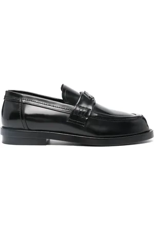 Alexander McQueen Mocassins en cuir à plaque logo