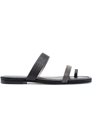 Fabiana Filippi Mules en cuir à bout ouvert 15 mm