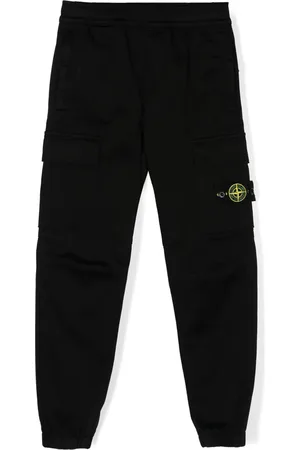 Stone Island Pantalon cargo à patch Compass