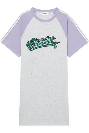 Chocoolate Robe en coton à logo imprimé
