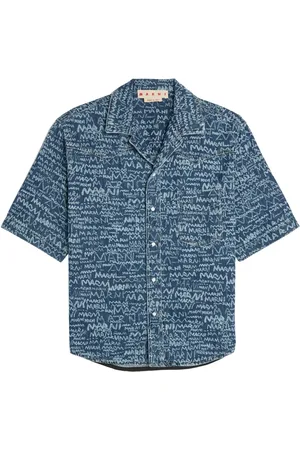 Marni Chemise Logo Western en jean