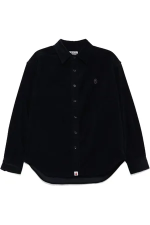 A Bathing Ape Chemise en velours côtelé à patch logo