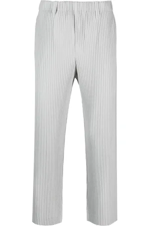 Issey Miyake Pantalon court plissé à taille basse