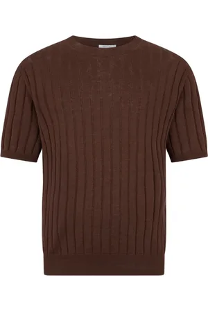 Boglioli T-shirt en maille à design nervuré