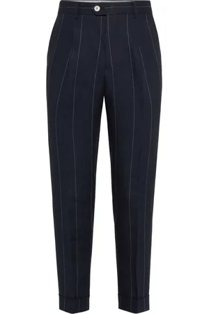 Brunello Cucinelli Pantalon court à détails plissés
