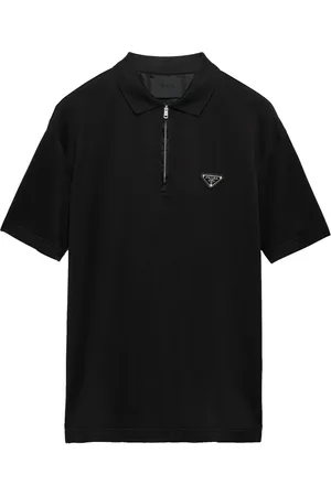 Prada T-shirt en coton à logo triangle