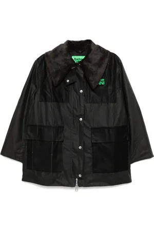 Barbour X Ganni manteau à effet ciré