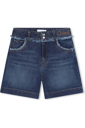 Chloé Short en jean à logo brodé