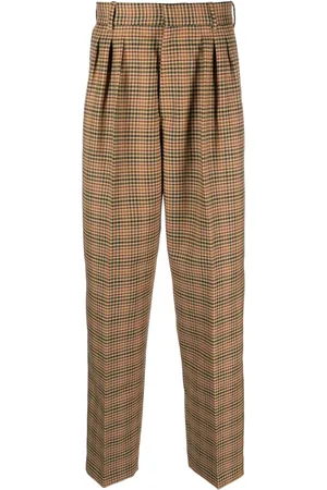 Kenzo Pantalon de costume plissé à carreaux