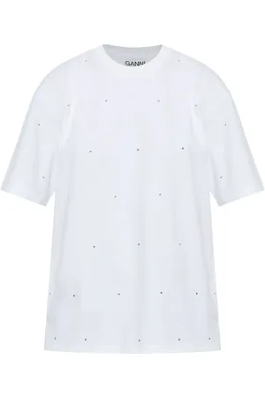 Ganni T-shirt à ornements en cristal