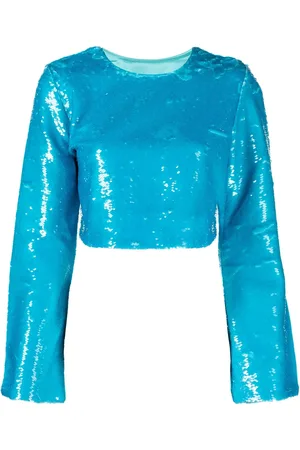 Ganni Haut crop à sequins