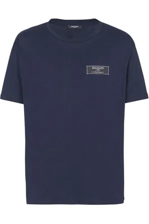 Balmain T-shirt en coton à patch logo