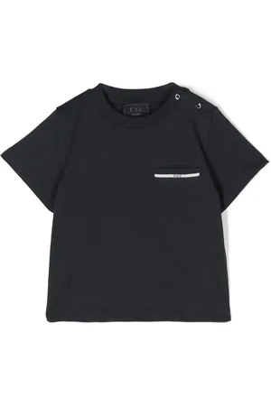 FAY T-shirt en coton à logo brodé