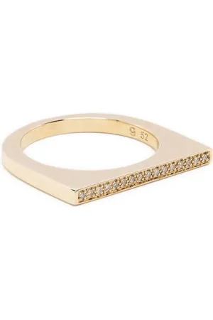 TOM WOOD Bague Sleek en 9ct pavée de diamants