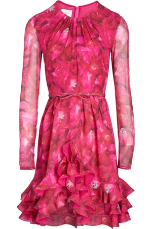 Giambattista Valli Robe en soie à imprimé Mania