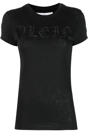 Philipp Plein T-shirt imprimé à logo strassé
