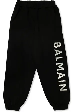 Balmain Pantalon de jogging en coton à logo imprimé