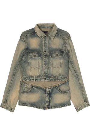 EgonLab Veste en jean à découpes
