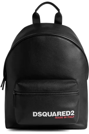 Dsquared2 Sac à dos en cuir grainé à logo imprimé