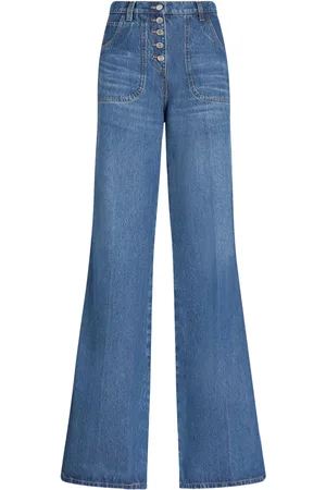 Etro Jean évasé à fleurs brodées